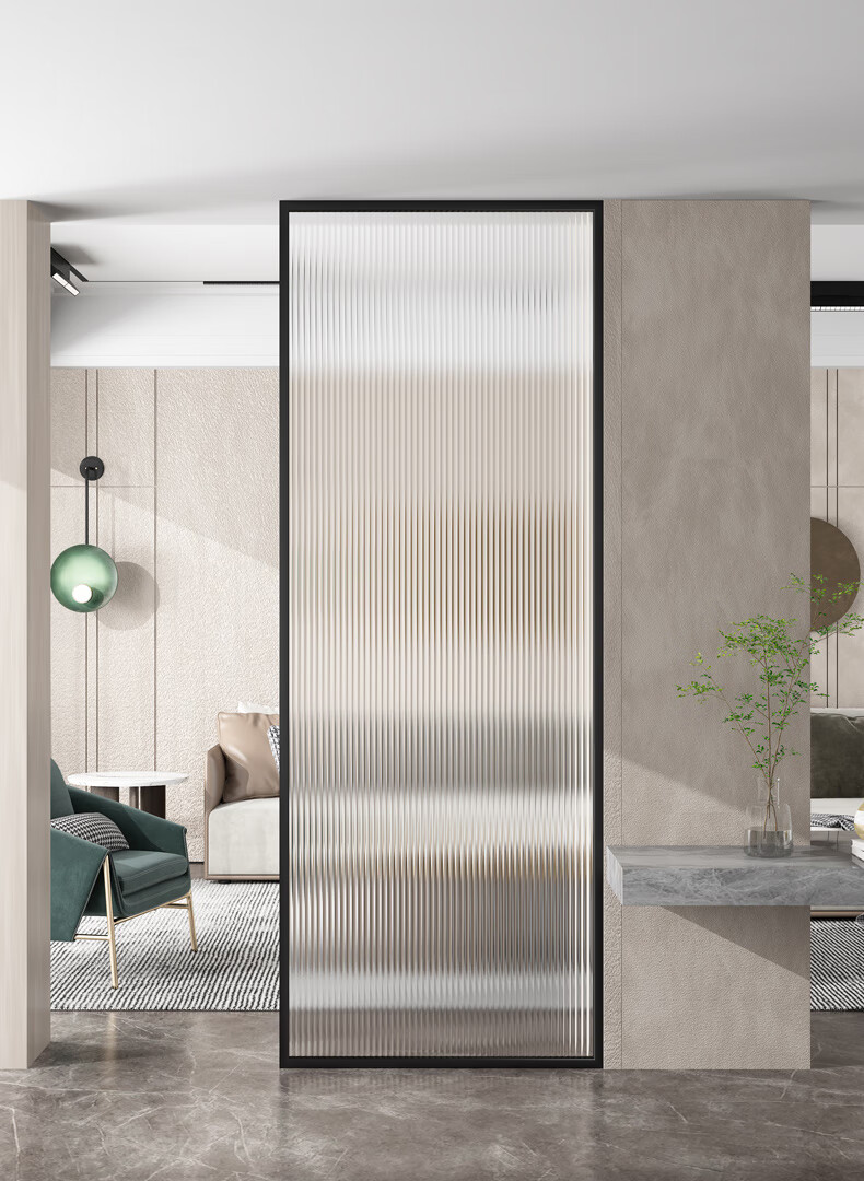 虎爵屏风隔断入户客厅遮挡家用长虹超白玻璃不锈钢干湿分离卫生间定制