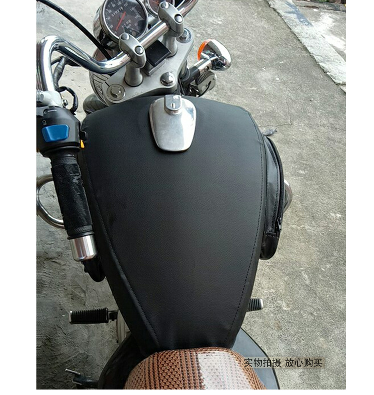 防晒防水摩托车油箱套适用于铃木悦酷gz150a美式太子坐垫套配件蓝色带