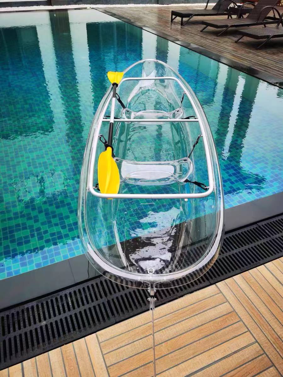 独木舟划艇婚纱摄影网红玻璃船pc透明船双人船pc透明划漂流船皮划艇