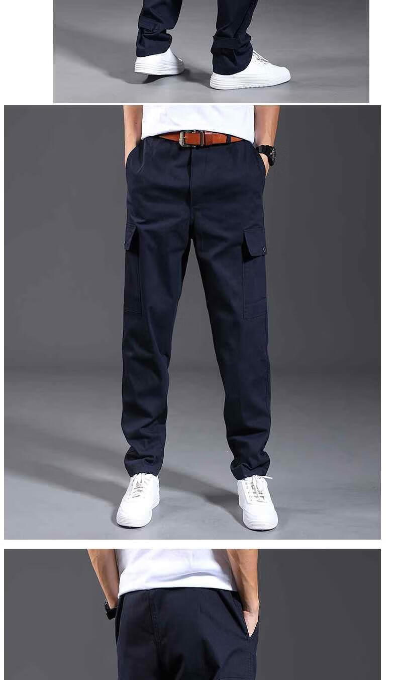 电焊工作裤男纯棉劳保工作服裤子耐磨宽松工人劳动男士迷彩工装裤 四