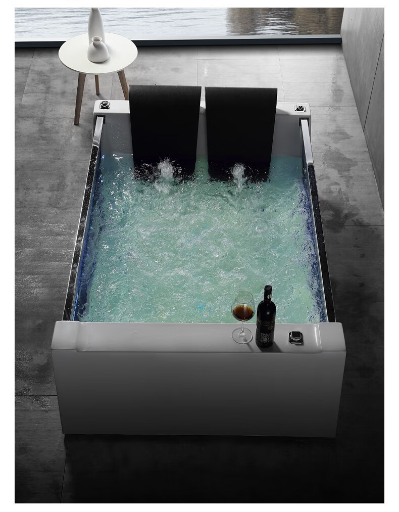 浪鲸ssww双人浴缸家用恒温加热成人冲浪按摩瀑布情侣智能五件套18m