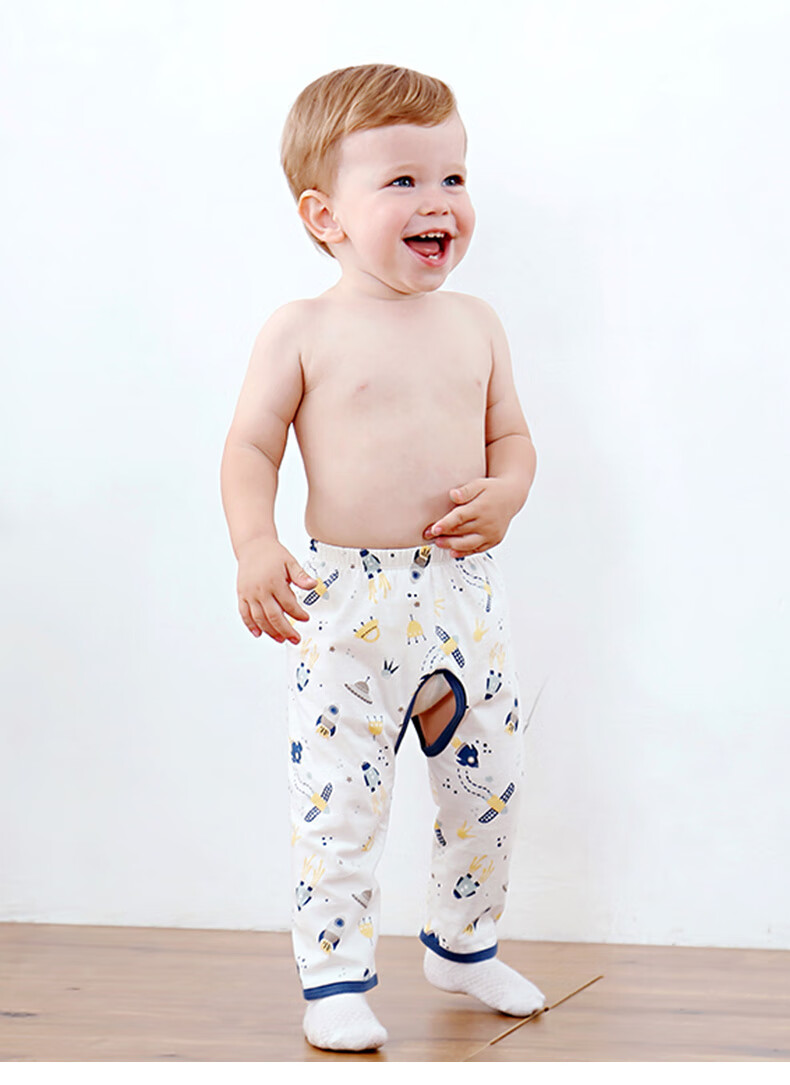 棉棉柔男宝宝开裆裤夏季薄款婴幼儿防尿裤子婴儿开档裤纯棉儿童长裤
