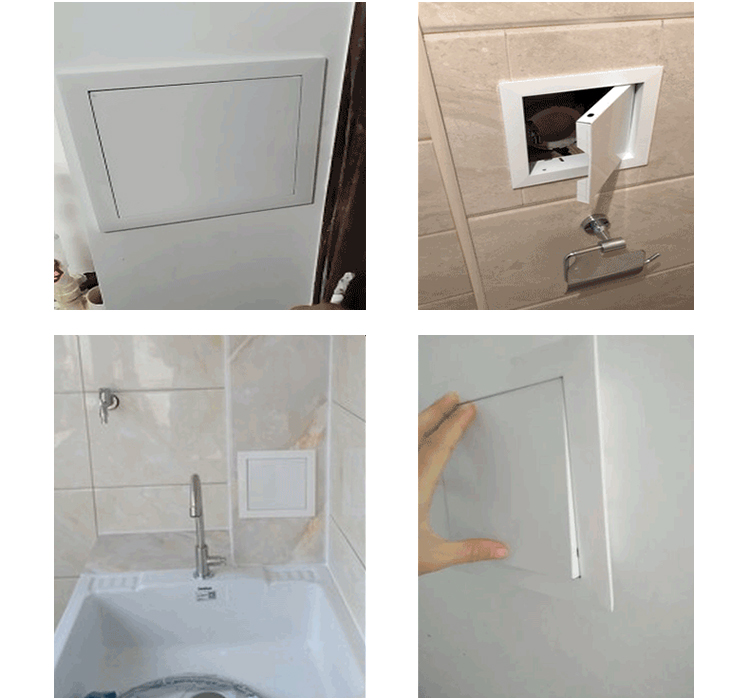 卫生间墙面管道检修口装饰盖铝合金塑料隐形吊顶下水道检查口盖板铝