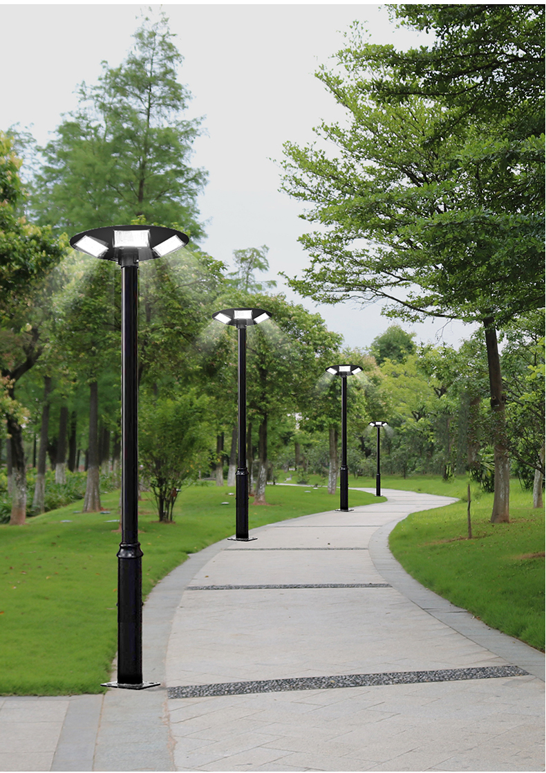 户外防水超亮大功率庭院灯公园景观灯高杆照明灯 3头路灯-300w装灯杆