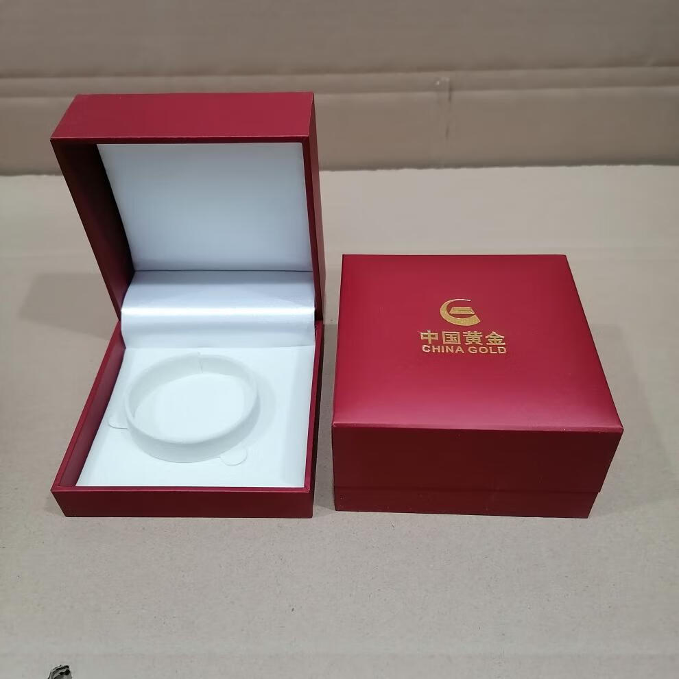 中国黄金首饰盒包装盒子戒指盒项链盒耳钉盒吊坠盒黄金k金首饰盒大号