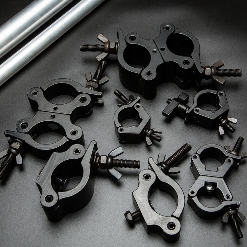 定制铝合金十字扣件固定卡扣万向圆管货架紧固件铝合金旋转脚手架扣件