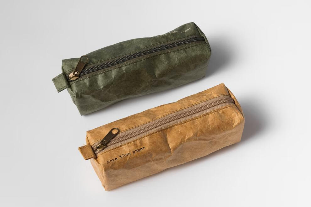 麒柠笔袋简单大方morethanpaper杜邦纸笔袋方圆结构大容量文具收纳袋