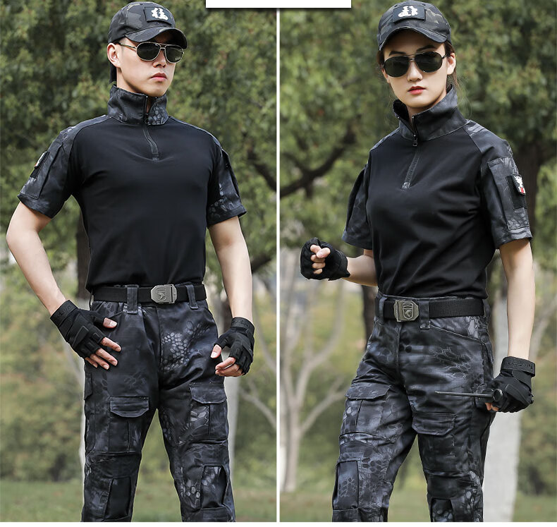 陆战队野战服蛙服战术沙漠迷彩服套装男短袖夏季军迷作战服女野战特战