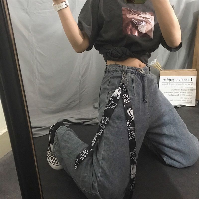 ins原宿风复古街头嘻哈丝巾百搭腰扣小配件腰链小方巾男女潮粉红色