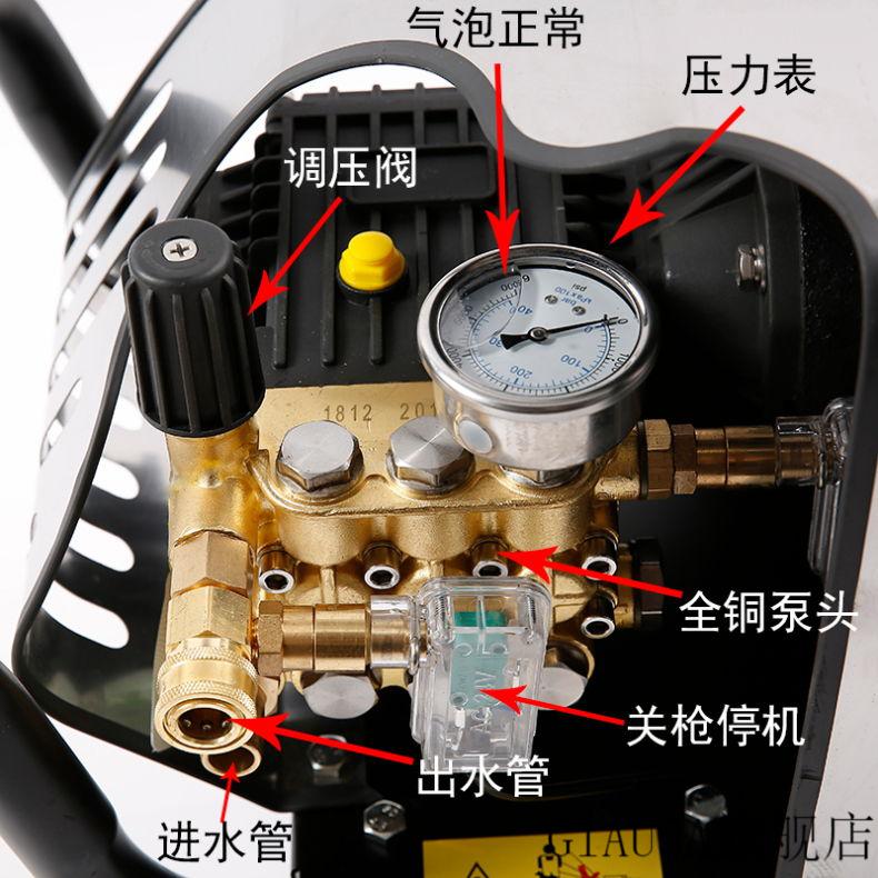 高压清洗机泵头洗车机泵头总成加湿泵机头陶瓷柱塞泵24外轴300公斤