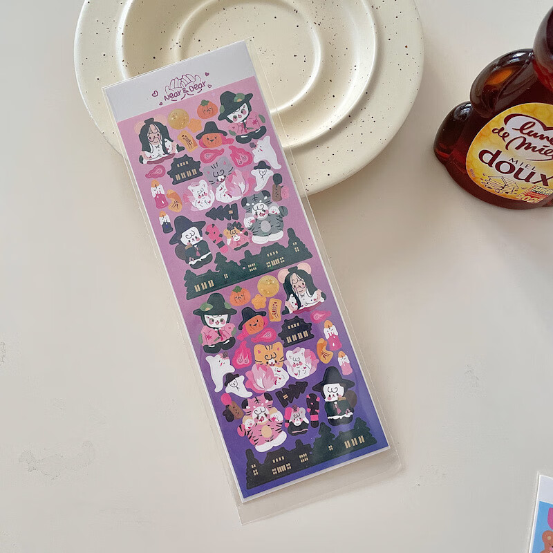 韩国ins可爱兔兔韩系咕卡贴纸bobo手账diy拍立得爱豆小卡装饰手帐栩傲