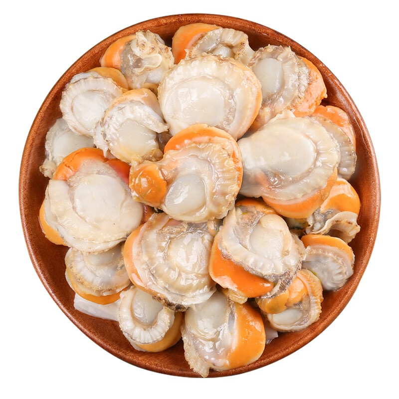 贝类海鲜水产新鲜急速冷冻大扇贝肉 4斤装