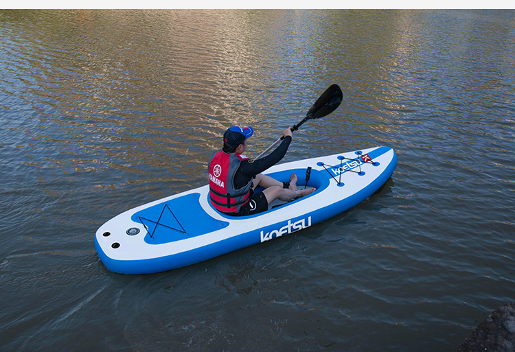 泊狮东路亚皮划艇加厚皮筏艇漂流船户外动力船折叠式海洋舟 单人pvc皮