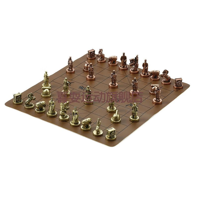 3d立体中国象棋复古金属3d立体人物兵马俑象棋中国象棋套装学生亲子