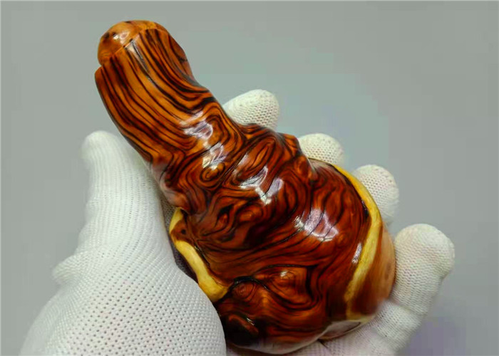 一北太行崖柏手把件瘤花把件陈化虎皮纹随形手把件毛料练手小料a37