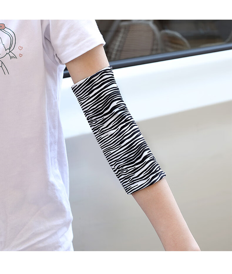 运动护肘胳膊保护套男健身吸汗大臂手臂套遮疤纹身房夏季薄款炫彩黑