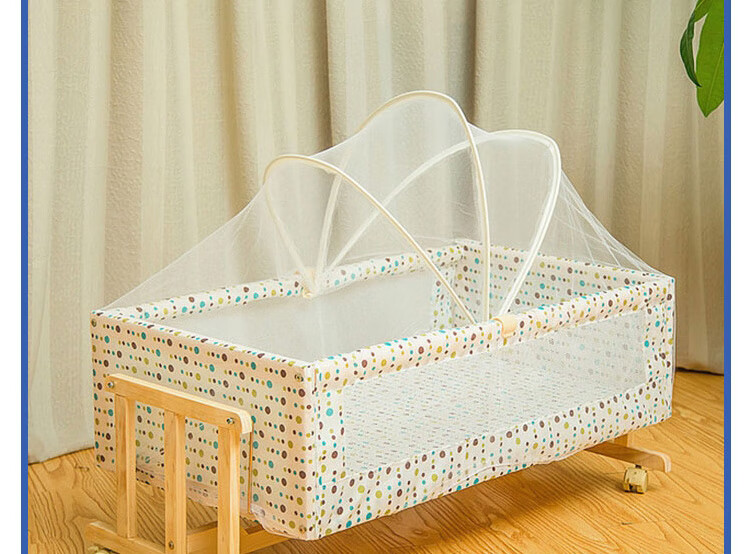 摇窝老式 摇床婴儿摇窝新生宝宝老式床上摇篮床哄睡觉神器实木睡篮小