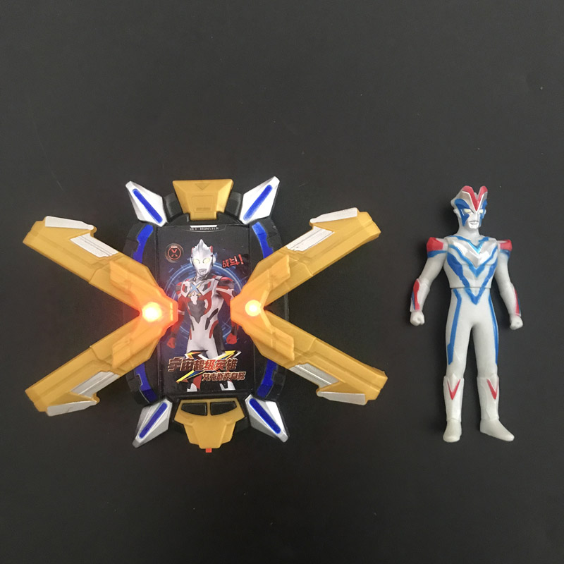 变身器闪光终端召唤器头镖玩具卡片套装儿童银河火花 艾克斯头镖 声光