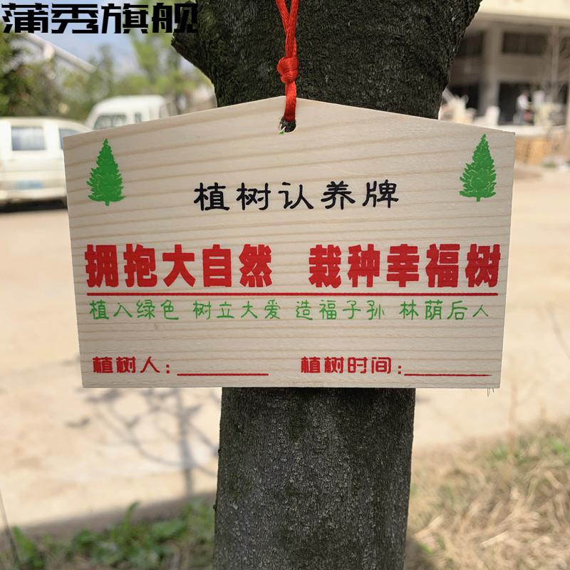 植树节挂牌树木标识牌心愿卡许愿牌主题认养牌用品树牌装饰312植物