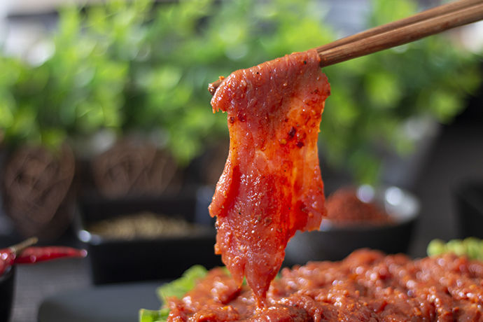 嫩滑牛肉片麻辣藤椒腌制烧烤麻辣烫涮火锅食材冷冻半成品家庭装原味