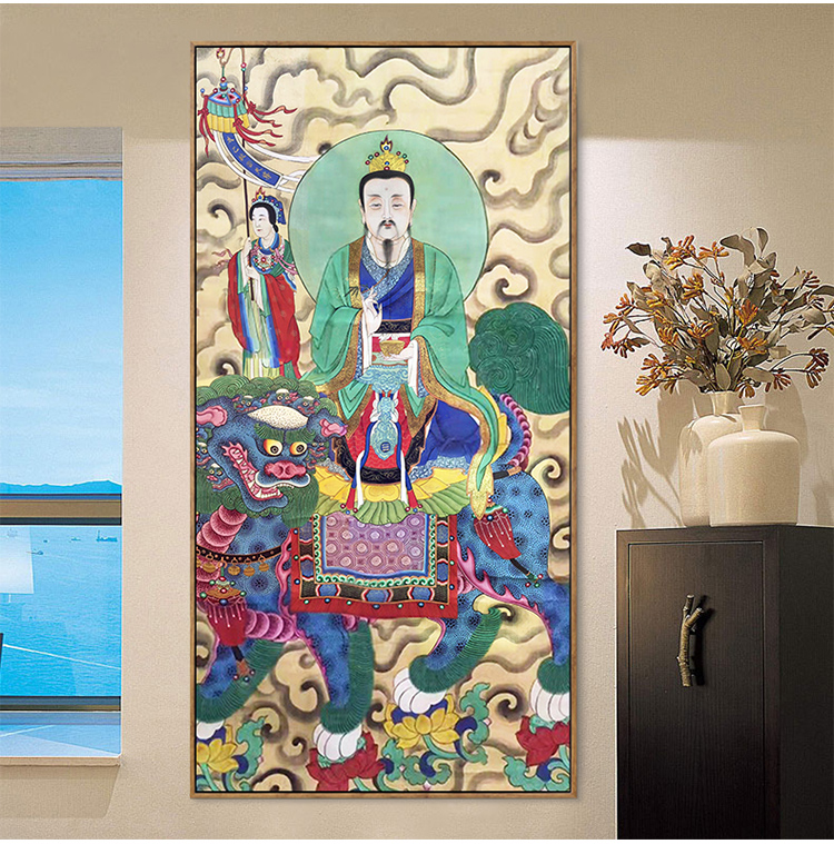 太乙救苦天尊画像道教神像道士道场法事用品道家法器卷轴丝绸挂画 a