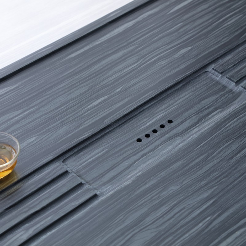 天然乌金石茶盘家用现代办公大小号整块石头茶台茶海简约茶具茶托定制