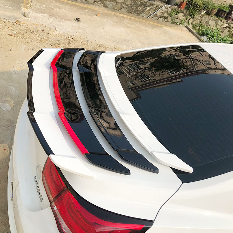 改装用刀锋双色无损安装定风翼汽车加装尾翼装车身饰件单色烤漆深海蓝