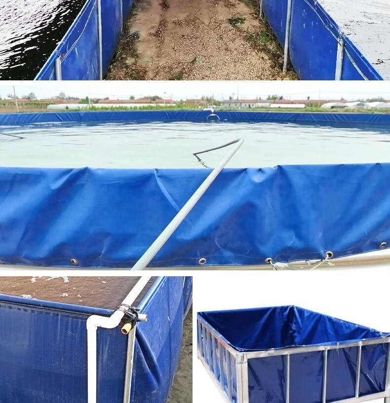 帆布鱼池大型水产养殖防水布加厚篷布池龙虾刀刮布蓄水池水箱水池