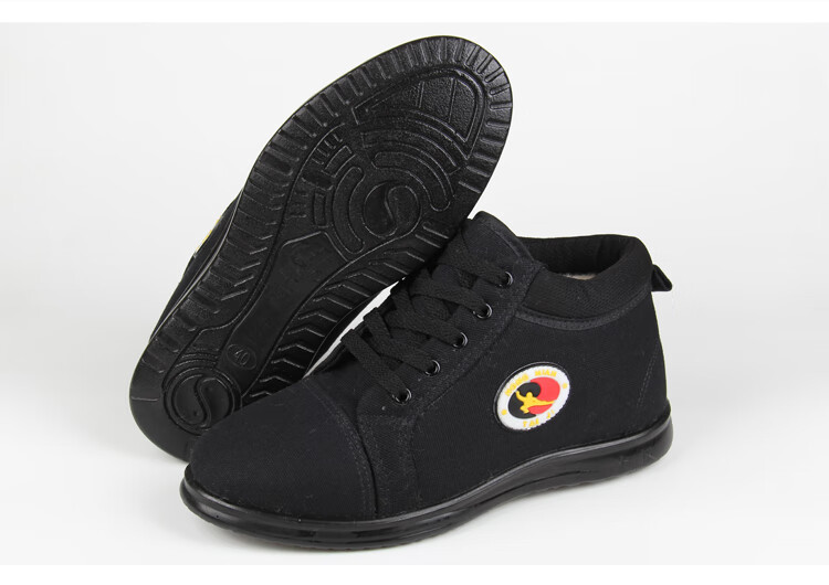 秋冬季太极鞋保暖 红棉太极鞋秋冬季保暖棉鞋加绒帆布女武术鞋练功鞋