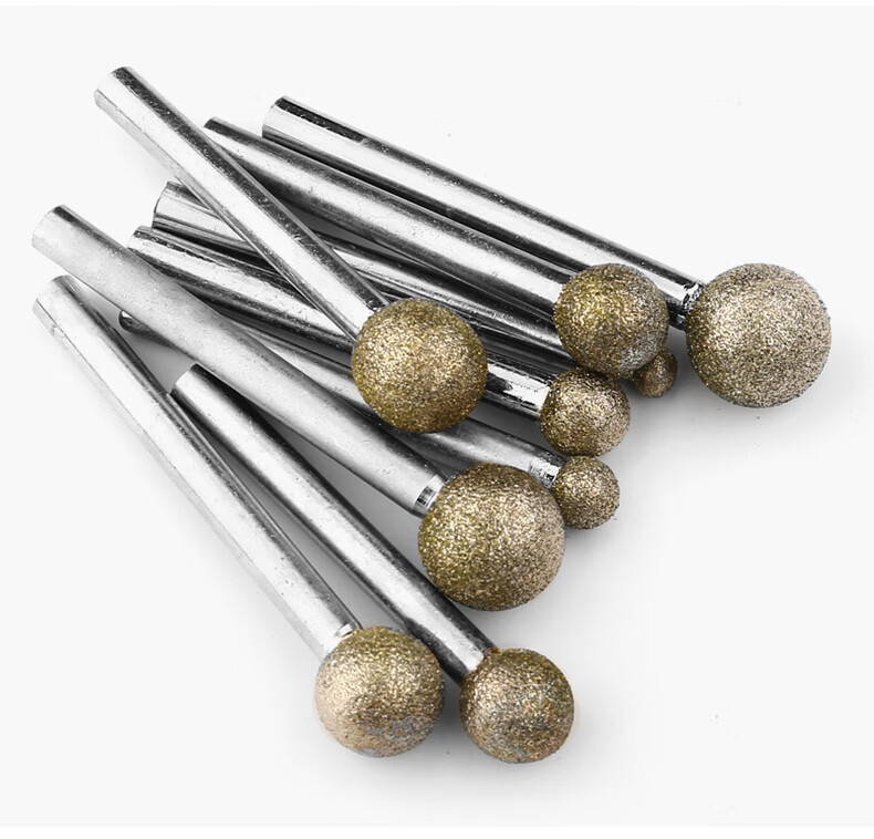 金刚砂磨头金刚石金刚砂轮打磨头圆球形6mm翡翠玉石原石去皮抛光 球形