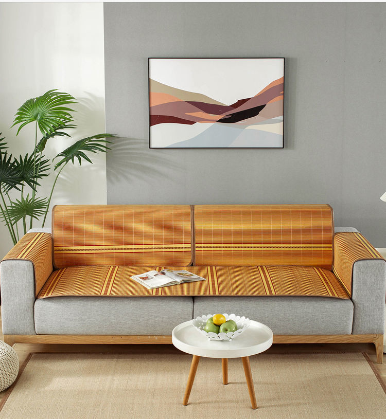 双面竹席冰丝沙发垫凉垫凉席子坐垫防滑夏凉垫沙发垫长160厘米宽厘米