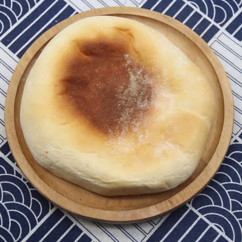 整箱老式大火勺东北特产发面大饼子白糖馅面包手工火烧糕点80g10个