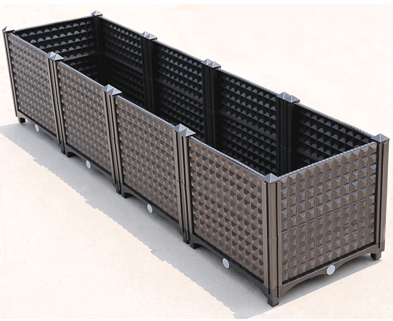 种植箱阳台种菜神器家庭蔬菜树脂花盆楼顶盆栽特大长方形塑料咖五联长