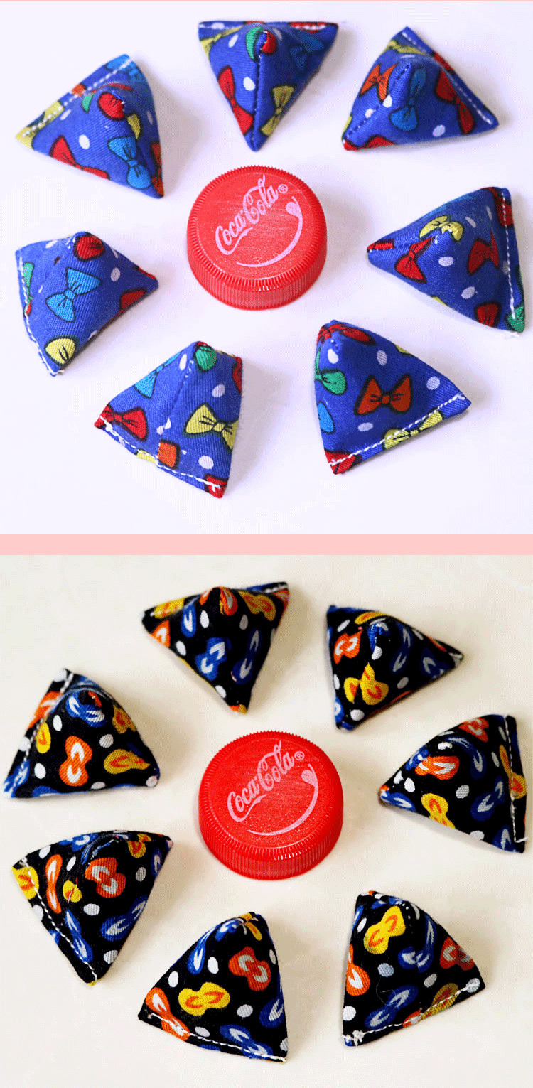 小沙包手抓石子小号幼儿园儿童小学生手工三角沙包抛石子游戏玩具 7