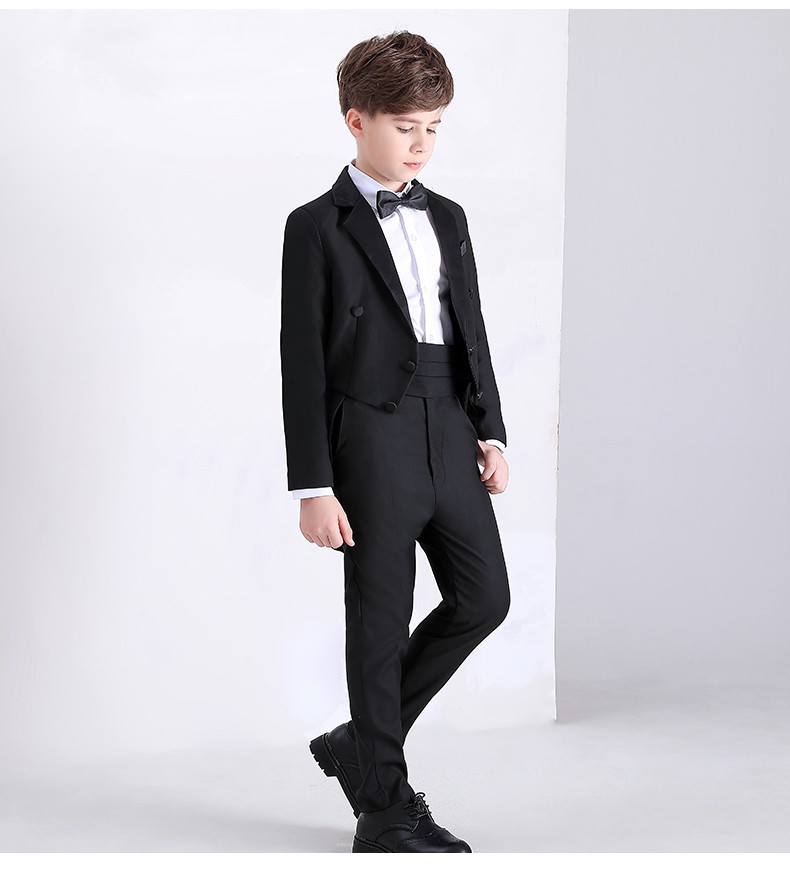 【特价】3岁5-6岁8岁帅气儿童燕尾服西装套装男童礼服小提琴钢琴演奏