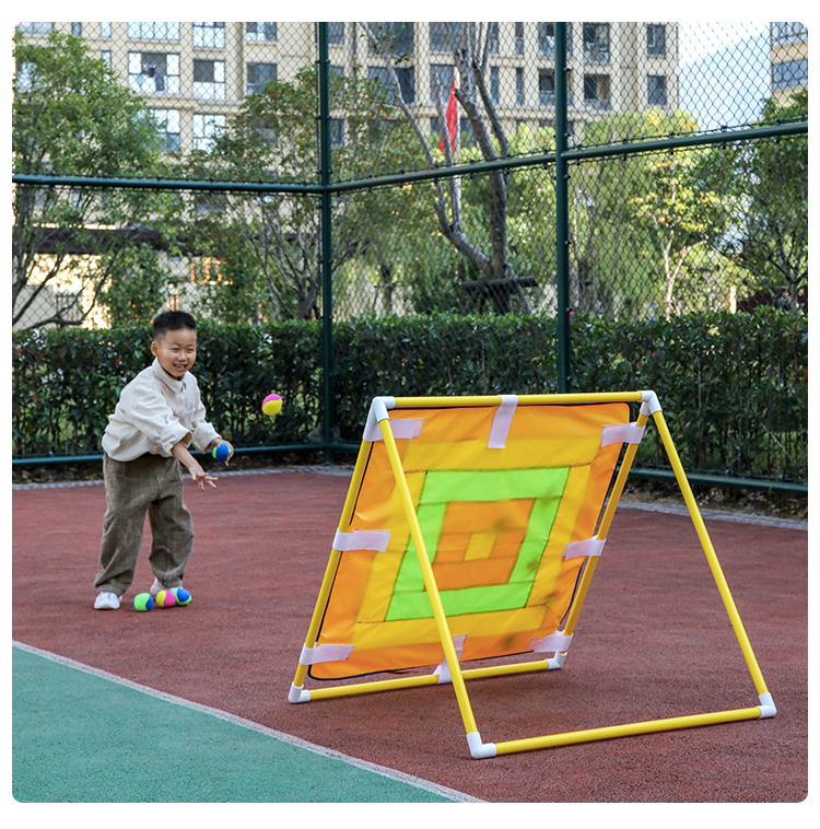 玩具投掷盘幼儿园小班体育运动类器械游戏自制活动器材脸谱投掷盘黄