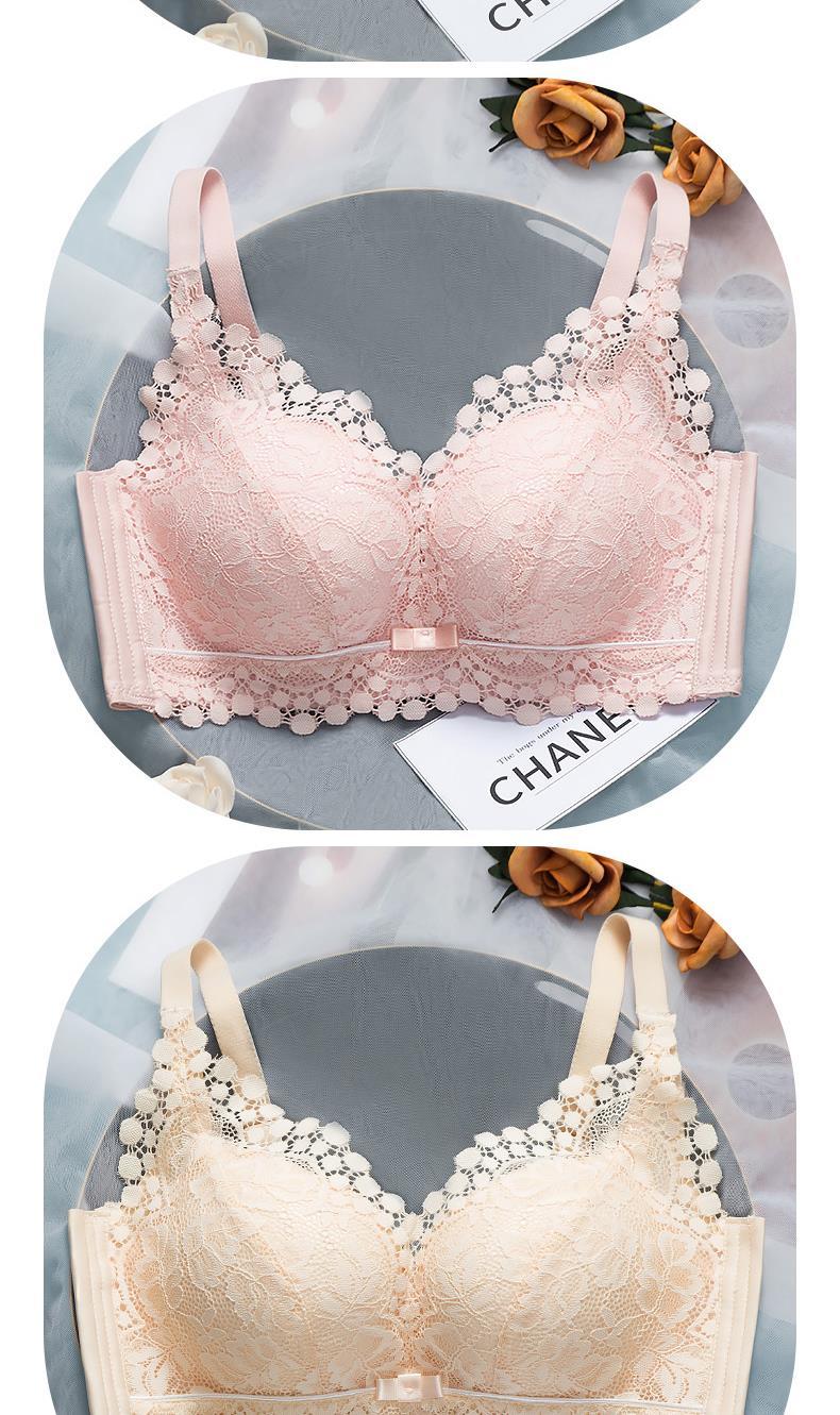 无磁无铁内衣电子厂小胸平胸专用内衣女聚拢防下垂无钢圈文胸罩厚款