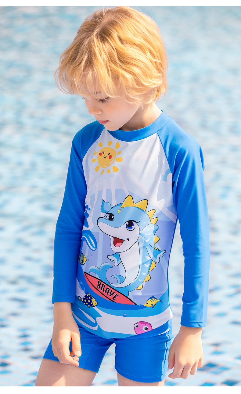 李宁儿童泳衣男童泡温泉游泳衣中大童小学生连体训练泳装907男童泳衣