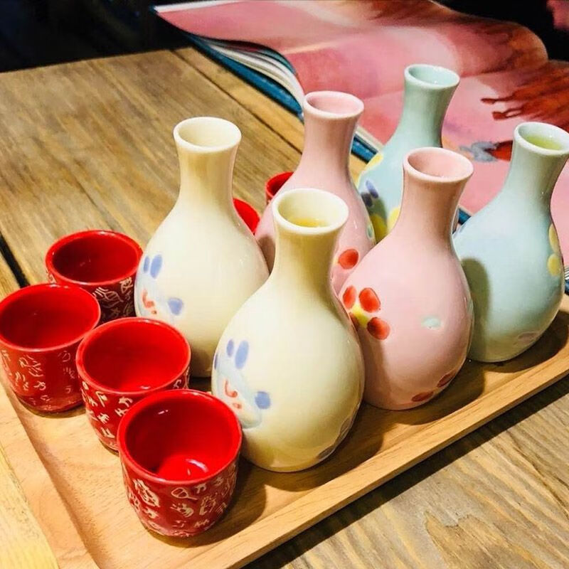 贰麻酒馆贰麻酒馆酒具陶瓷酒杯复古酒碗酒坛斗酒酒架二麻中式花果酒