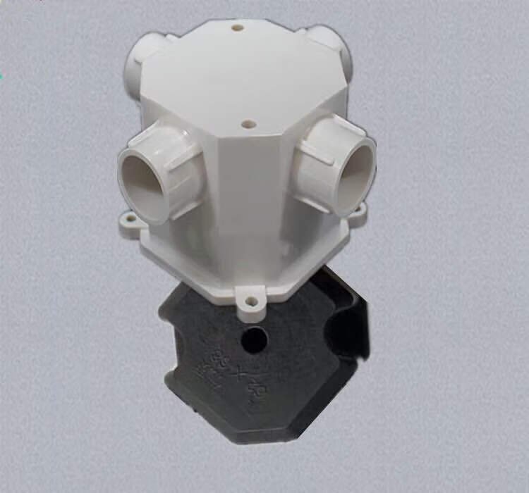 pvc86预埋线盒铝模定位器八角灯头盒填充模块铝膜圆形橡胶固定块 50