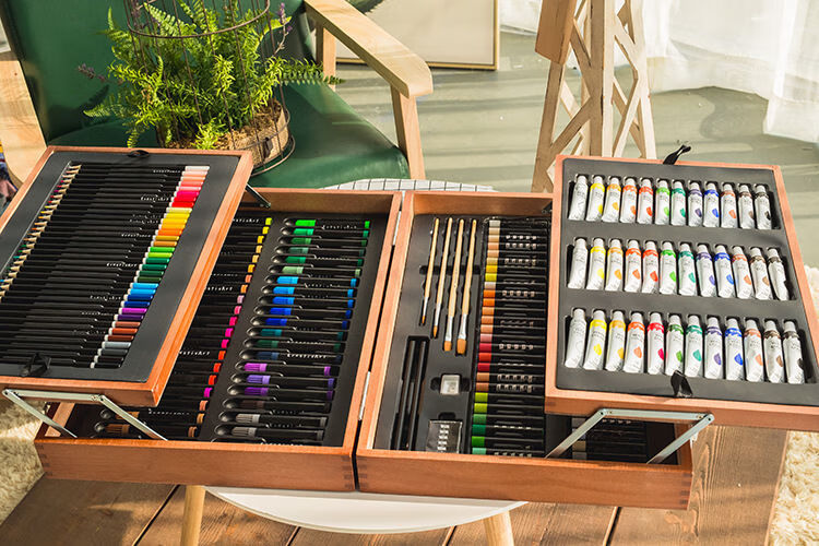 快灵通klt可水洗水彩笔绘画套装成人画画笔礼盒初中生文具学生手绘