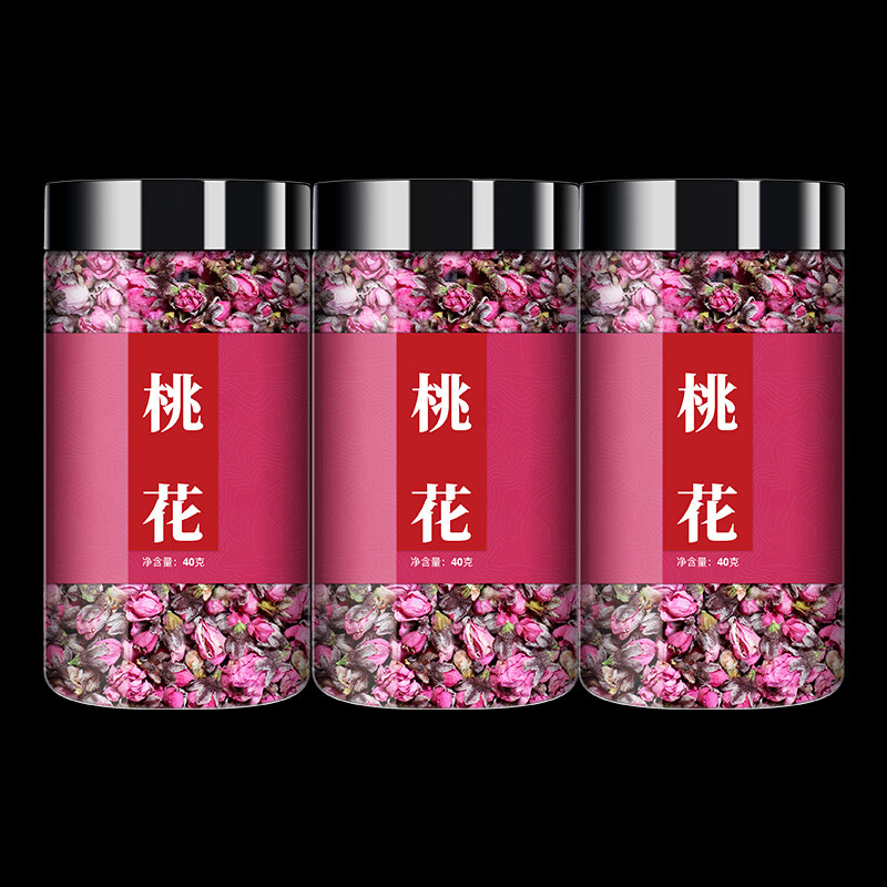 桃花茶官方旗舰店干桃花泡水花茶泡茶非特级桃花茶花苞排宿便2罐桃花