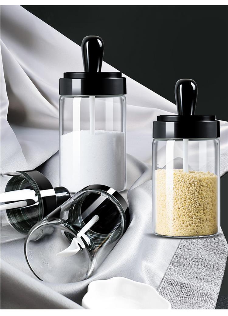 调味罐玻璃盐罐厨房调料罐子家用调料瓶油壶盐味精调料盒组合1个装300