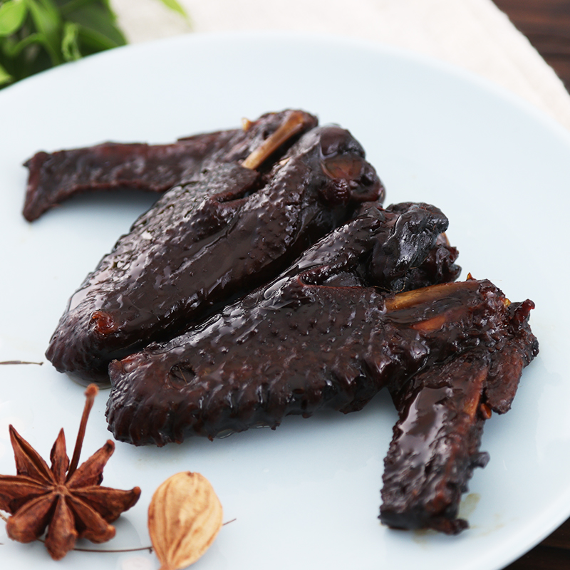乡巴佬鸡翅65g×10小包装温州特产乡吧佬黑鸡翅休闲零食小吃整箱 五香