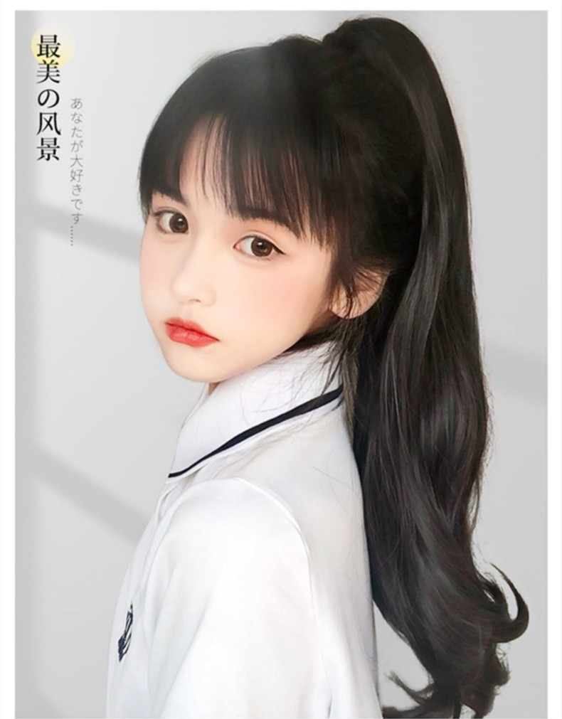 假发女生长卷发抓夹式微卷jk双马尾大波浪自然隐形高辫子发饰卷发款