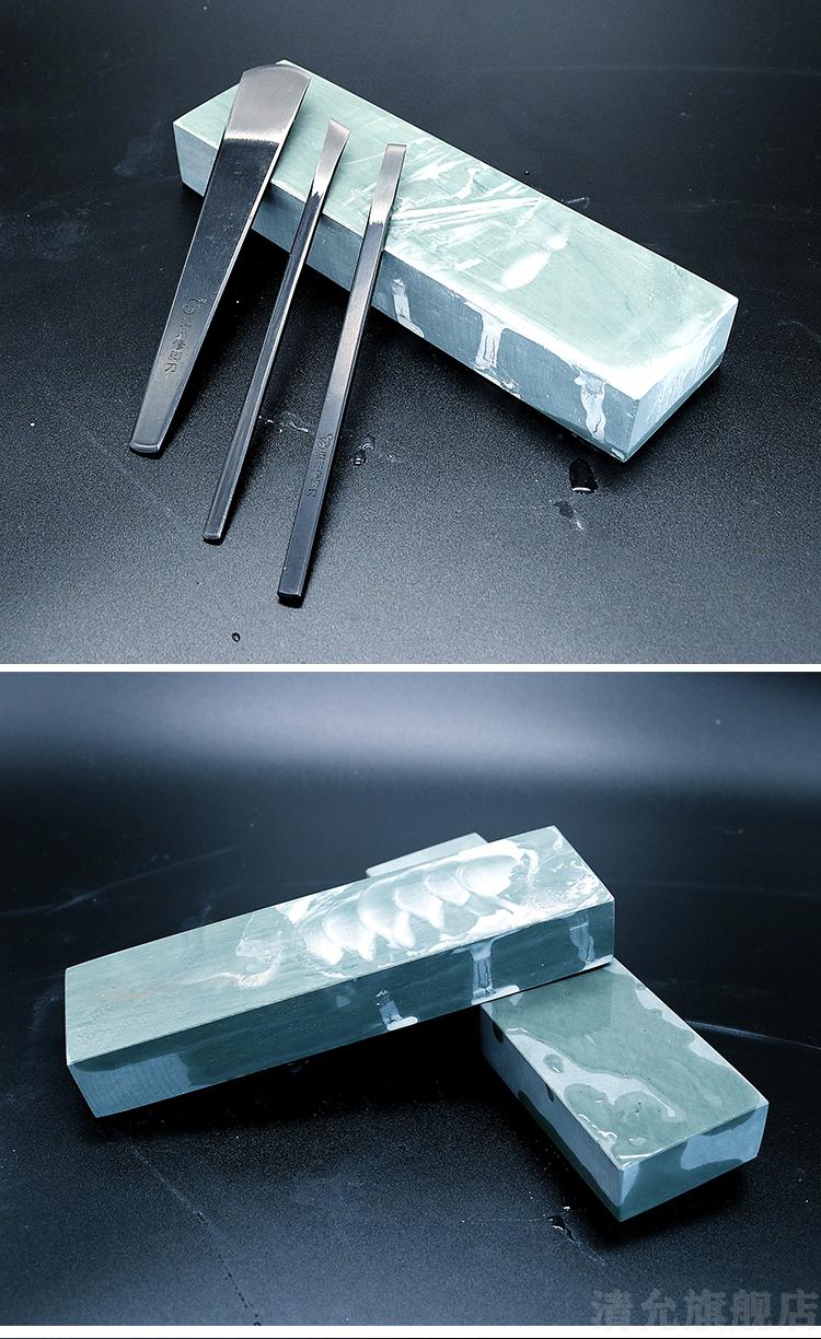 天然磨刀石家用菜刀快速锋利刀刃水磨石滴水变青岩石浆石细腻油石a单