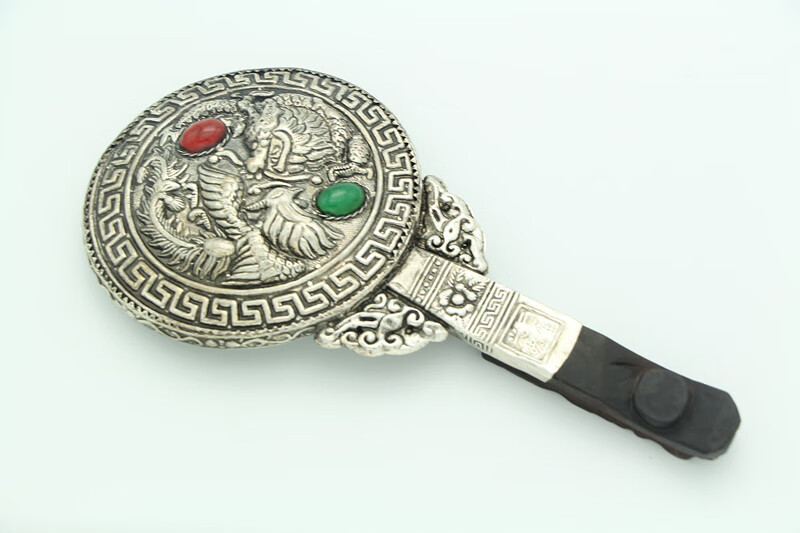 铜镜化妆镜舞台演出古装摄影楼道具梳妆 古镜 龙凤镜镜子写真复古铜镜