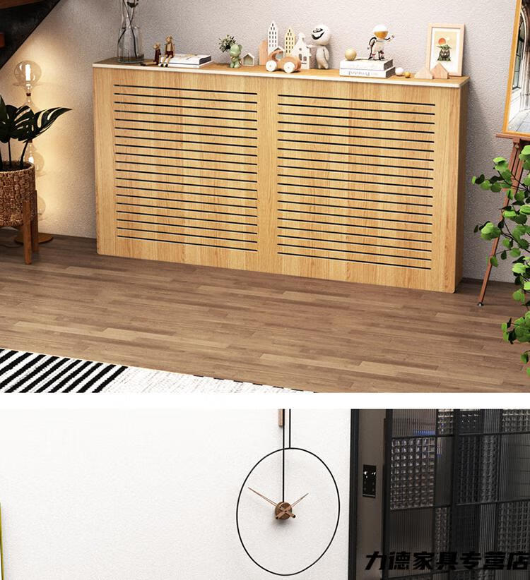 分水器遮挡柜 暖气片遮挡柜地暖分水器遮挡罩客厅暖气管道遮挡装饰多
