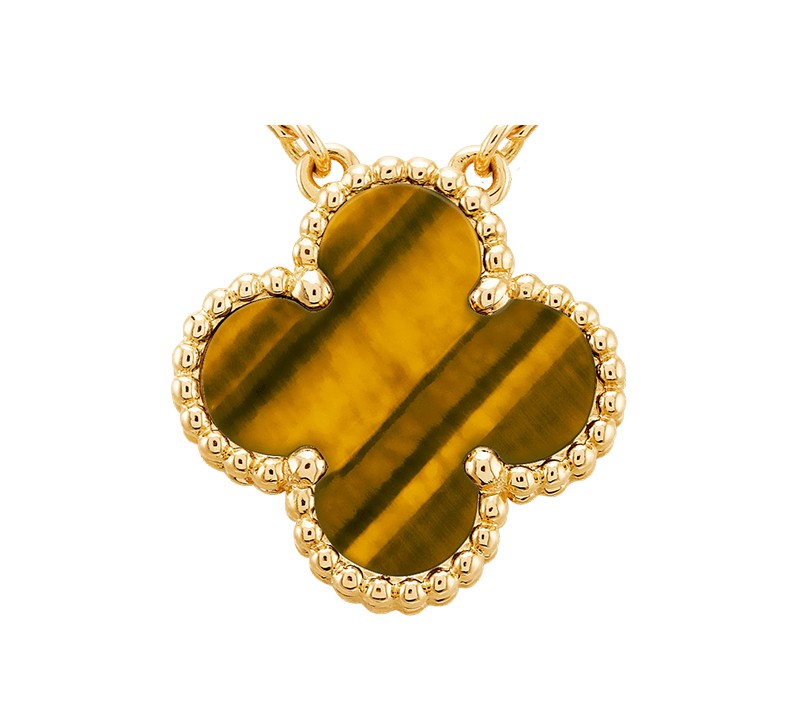 vca/梵克雅宝【买手代购】k金虎眼石四叶草项链 预售 金色 默认1