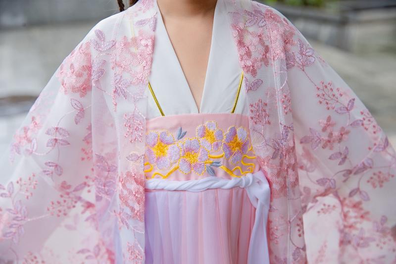2022春秋季春樱儿童汉服女中国风齐胸襦裙仙气飘逸古风古装日常套装超
